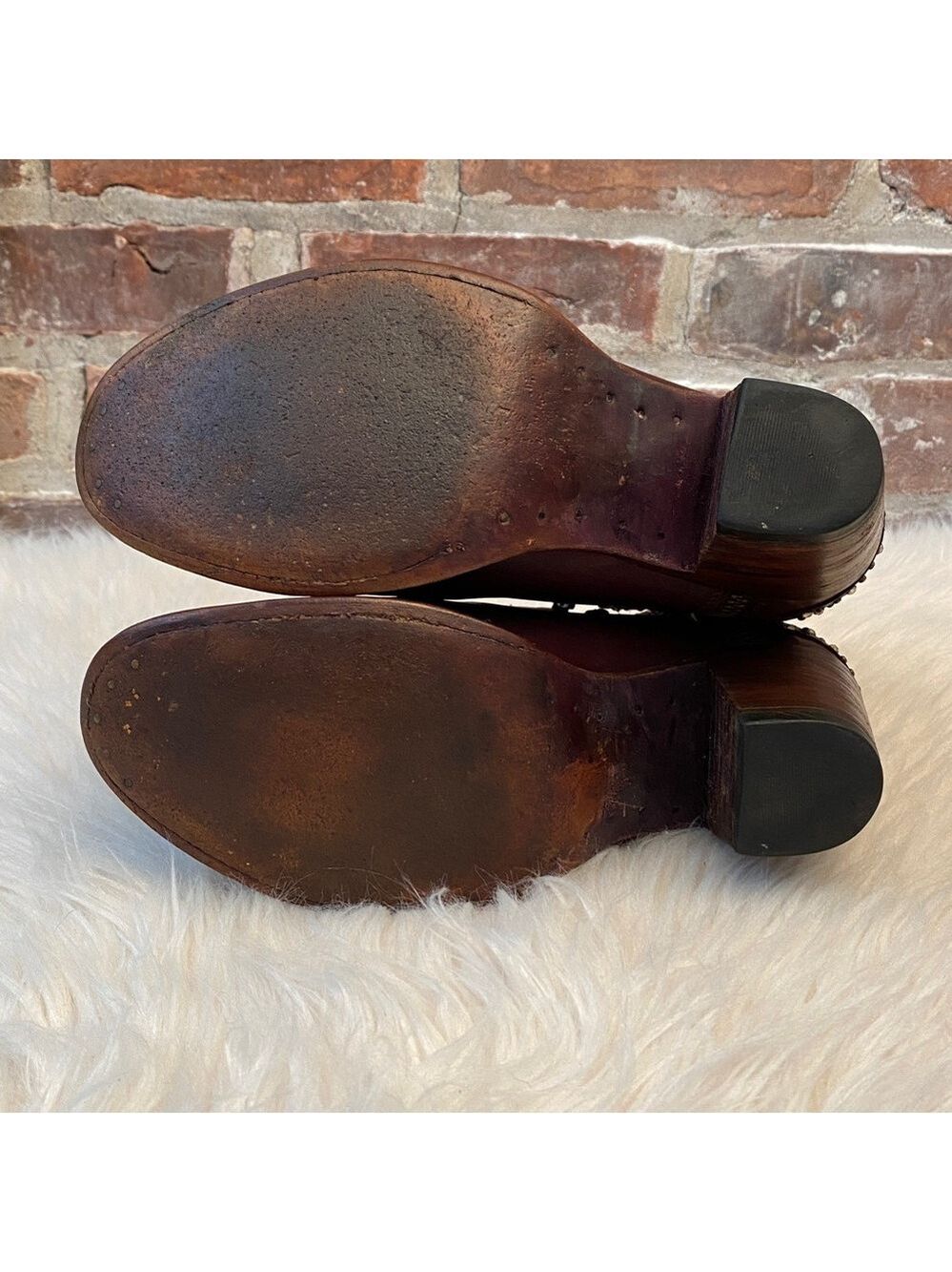Denver Brown Studded Lady Gabriel Ankle Boots, Size 7.5 - Picture 13 of 17